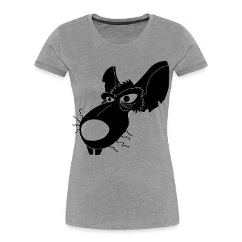 Black Sewer Rat - Women's Premium Organic T-Shirt - heather grey - Front - Mia (176cm)