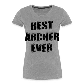 Best Archer - Frauen Premium Bio T-Shirt - Grau meliert - Vorne - Mia (176cm)