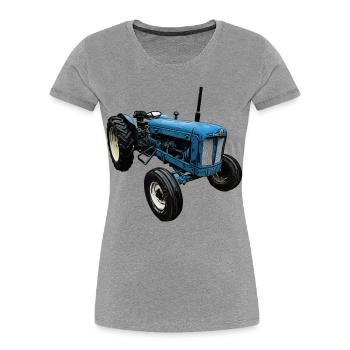 Super Tractor - Women's Premium Organic T-Shirt - heather grey - Front - Mia (176cm)