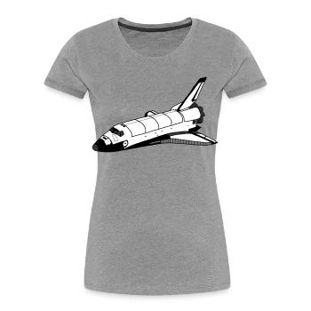 Space Shuttle - Women's Premium Organic T-Shirt - heather grey - Front - Mia (176cm)