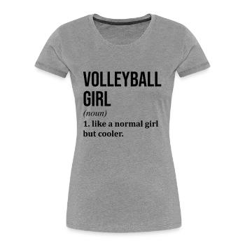 Volleyball - Women's Premium Organic T-Shirt - heather grey - Front - Mia (176cm)