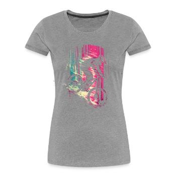 90s Mountain Bike Lovers - Women's Premium Organic T-Shirt - heather grey - Front - Mia (176cm)
