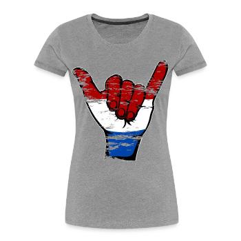 Holland Flag Surfing Symbol used - Women's Premium Organic T-Shirt - heather grey - Front - Mia (176cm)