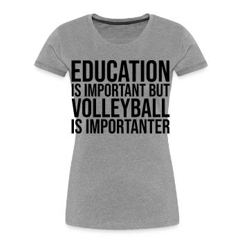Volleyball - Women's Premium Organic T-Shirt - heather grey - Front - Mia (176cm)