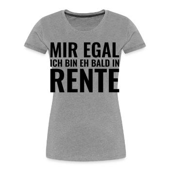 Rente - Frauen Premium Bio T-Shirt - Grau meliert - Vorne - Mia (176cm)
