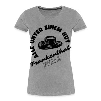Frankenthal Pfalz - Frauen Premium Bio T-Shirt - Grau meliert - Vorne - Mia (176cm)