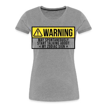 Fische - Frauen Premium Bio T-Shirt - Grau meliert - Vorne - Mia (176cm)