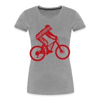 Motivation VTT - T-shirt bio Premium Femme - gris chiné - Devant - Mia (176cm)
