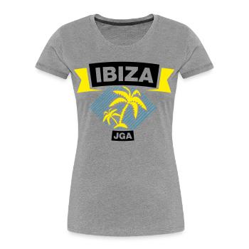 IBIZA Bachelor Party Crew - Women's Premium Organic T-Shirt - heather grey - Front - Mia (176cm)