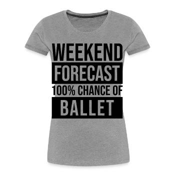 Ballett - Frauen Premium Bio T-Shirt - Grau meliert - Vorne - Mia (176cm)
