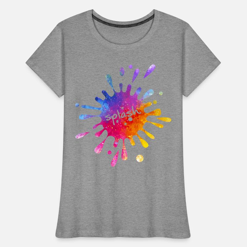 Splash - éclaboussure de couleur colorée T-shirt bio Premium Femme