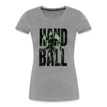 Handball Player Handball Ball Handball Game - Women's Premium Organic T-Shirt - heather grey - Front - Mia (176cm)