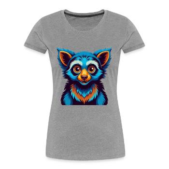 Aye Aye Bunte Kawaii Cartoon Figur Clipart - Frauen Premium Bio T-Shirt - Grau meliert - Vorne - Mia (176cm)