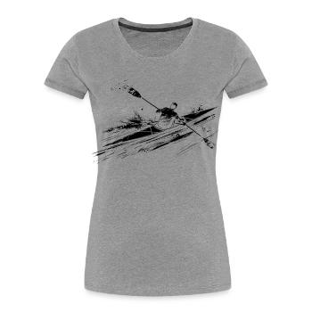 Rower - Women's Premium Organic T-Shirt - heather grey - Front - Mia (176cm)