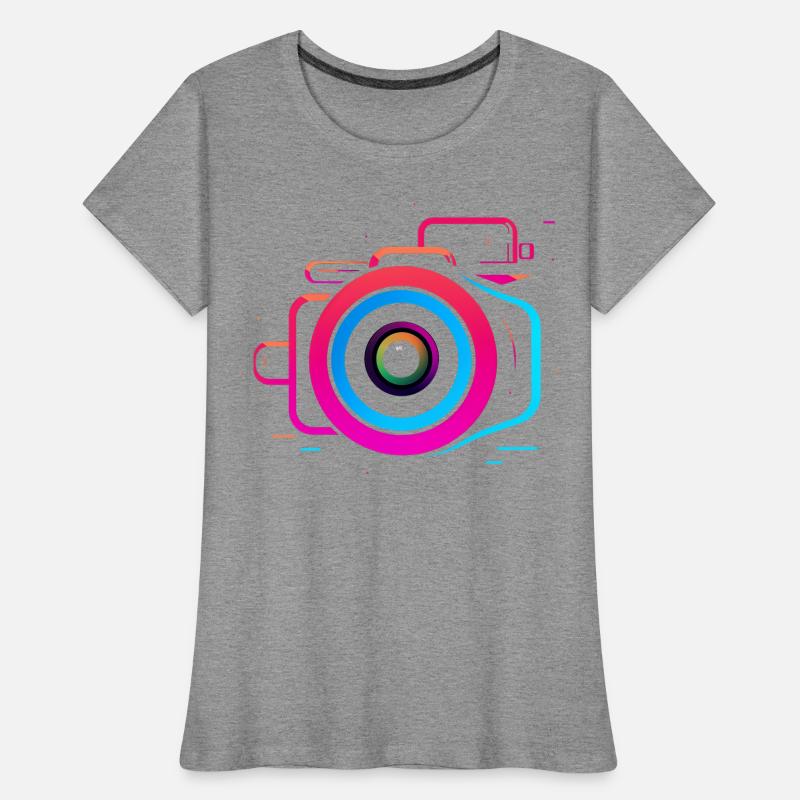 Camera Synthwave Style Women's Premium Organic T-Shirt