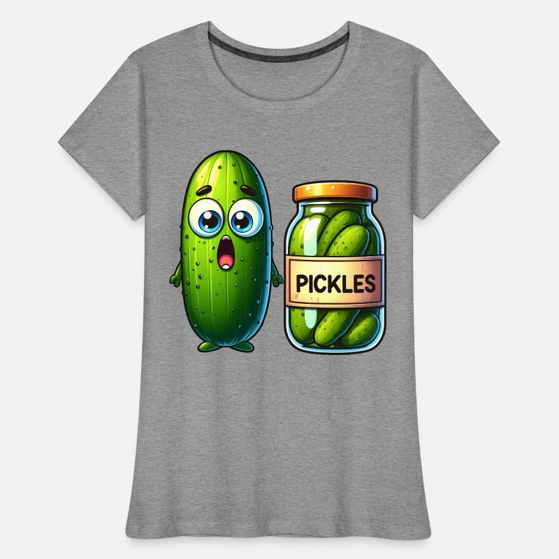 La situation difficile des cornichons au concombre : choqué et choqué ! T-shirt bio Premium Femme