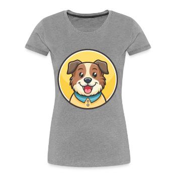Aksaray Malaklisi Hunderasse Cartoon Kawaii Clipart - Frauen Premium Bio T-Shirt - Grau meliert - Vorne - Mia (176cm)