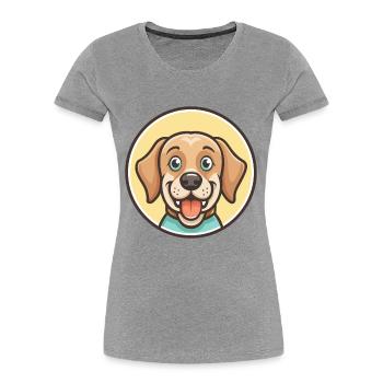 Broholmer Hund Rasse Cartoon Kawaii Clipart Tier - Frauen Premium Bio T-Shirt - Grau meliert - Vorne - Mia (176cm)