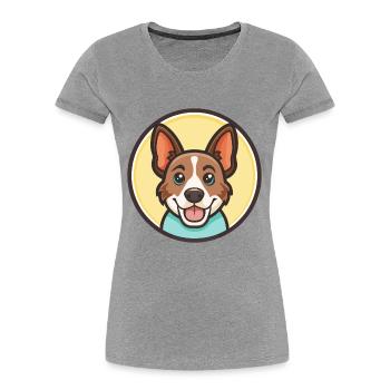 Cao De Seo Miguel Dog Breed Cartoon Kawaii - Women's Premium Organic T-Shirt - heather grey - Front - Mia (176cm)