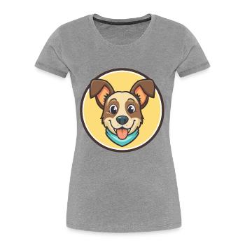 Drever Hund Rasse Cartoon Kawaii Clipart Tier Haustier - Frauen Premium Bio T-Shirt - Grau meliert - Vorne - Mia (176cm)