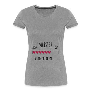 Meister Personalisierter Beruf Mädchen - Frauen Premium Bio T-Shirt - Grau meliert - Vorne - Mia (176cm)