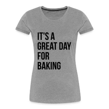 Bäcker - Frauen Premium Bio T-Shirt - Grau meliert - Vorne - Mia (176cm)