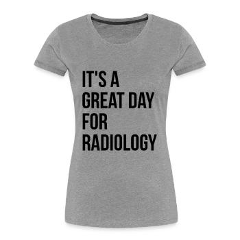 Radiologie - Frauen Premium Bio T-Shirt - Grau meliert - Vorne - Mia (176cm)