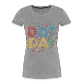 DOT DAY - Women's Premium Organic T-Shirt - heather grey - Front - Mia (176cm)