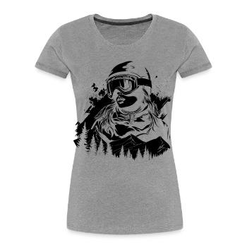 Snowboarder - Women's Premium Organic T-Shirt - heather grey - Front - Mia (176cm)