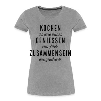 Funny sayings for chefs - Women's Premium Organic T-Shirt - heather grey - Front - Mia (176cm)