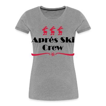 Après-ski - Women's Premium Organic T-Shirt - heather grey - Front - Mia (176cm)