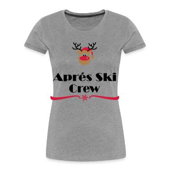 Après Ski - Women's Premium Organic T-Shirt - heather grey - Front - Mia (176cm)