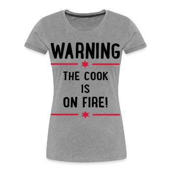 Lustige Sprüche für Köche - Frauen Premium Bio T-Shirt - Grau meliert - Vorne - Mia (176cm)