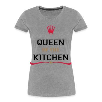kochschürze für die perfekte Köchin - Frauen Premium Bio T-Shirt - Grau meliert - Vorne - Mia (176cm)