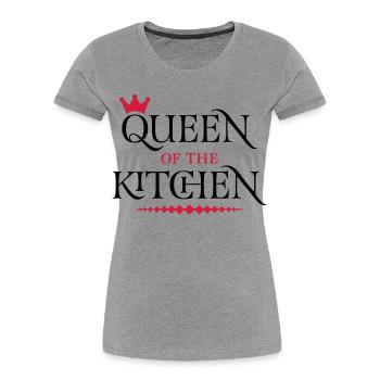 Queen of the Kitchen - Frauen Premium Bio T-Shirt - Grau meliert - Vorne - Mia (176cm)