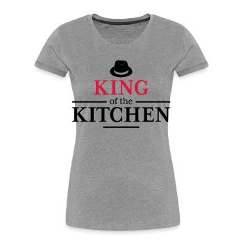 Men's Cooking Apron - Women's Premium Organic T-Shirt - heather grey - Front - Mia (176cm)