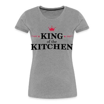 Men's Cooking Apron - Women's Premium Organic T-Shirt - heather grey - Front - Mia (176cm)