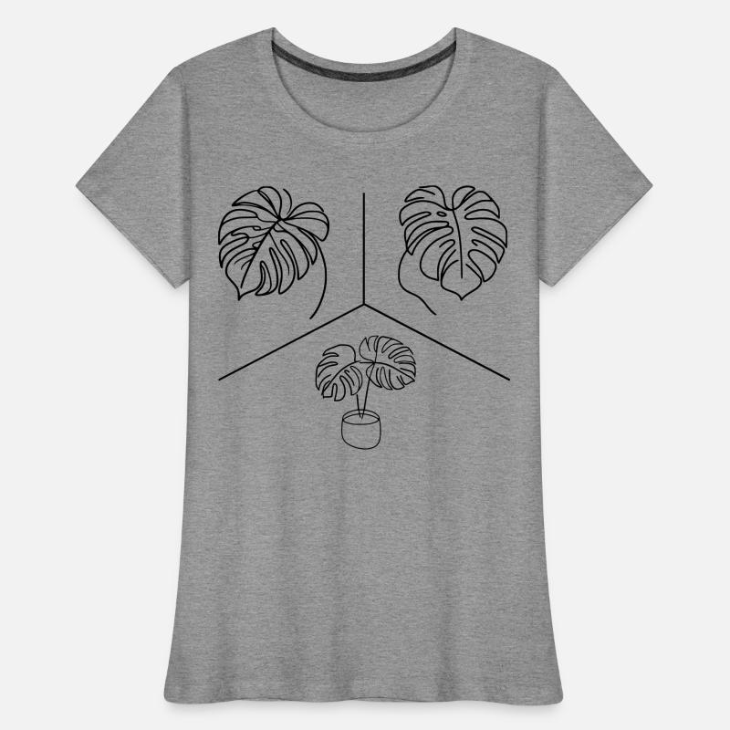 Conception Monstera T-shirt bio Premium Femme