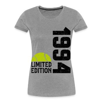 30e Anniversaire 1994 Édition Limitée Tennis - T-shirt bio Premium Femme - gris chiné - Devant - Mia (176cm)