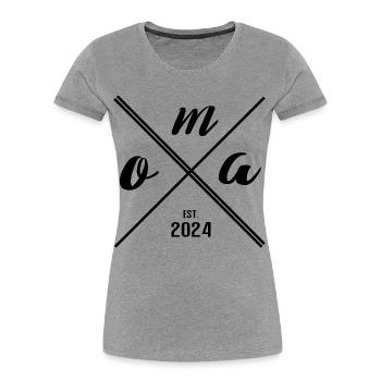 Grandma Est. 2024 – Gift for New Grandmas - Women's Premium Organic T-Shirt - heather grey - Front - Mia (176cm)