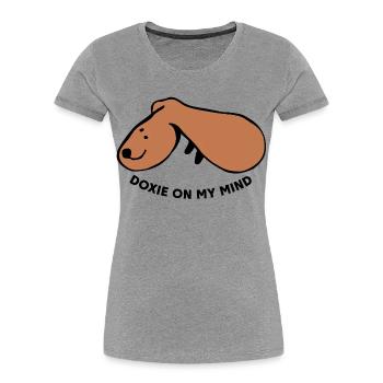 Casual Dog – Simply Relaxed - Women's Premium Organic T-Shirt - heather grey - Front - Mia (176cm)