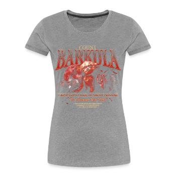 Count Barkula – Horror trifft Humor - Frauen Premium Bio T-Shirt - Grau meliert - Vorne - Mia (176cm)