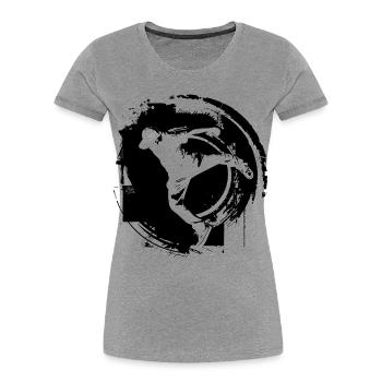 Breakdancing - Women's Premium Organic T-Shirt - heather grey - Front - Mia (176cm)