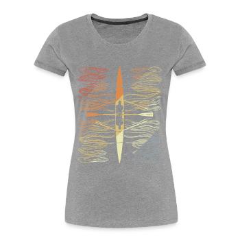 Vintage Rowing - Women's Premium Organic T-Shirt - heather grey - Front - Mia (176cm)