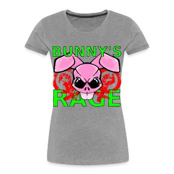 Raging Bunny - Frauen Premium Bio T-Shirt - Grau meliert - Vorne - Mia (176cm)