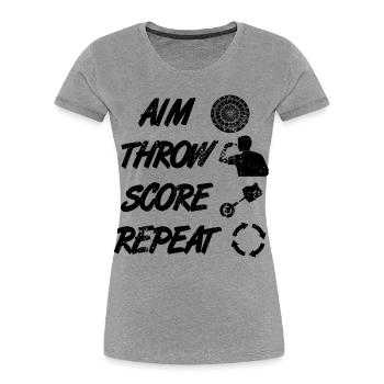 Dart Zeitplan - Frauen Premium Bio T-Shirt - Grau meliert - Vorne - Mia (176cm)