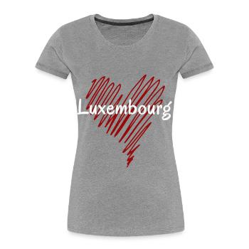 I Love Luxembourg, Luxembourg Pride - Women's Premium Organic T-Shirt - heather grey - Front - Mia (176cm)