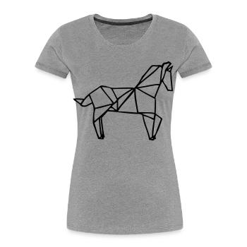 Abstract Color Pattern for Creative Clothing - Women's Premium Organic T-Shirt - heather grey - Front - Mia (176cm)