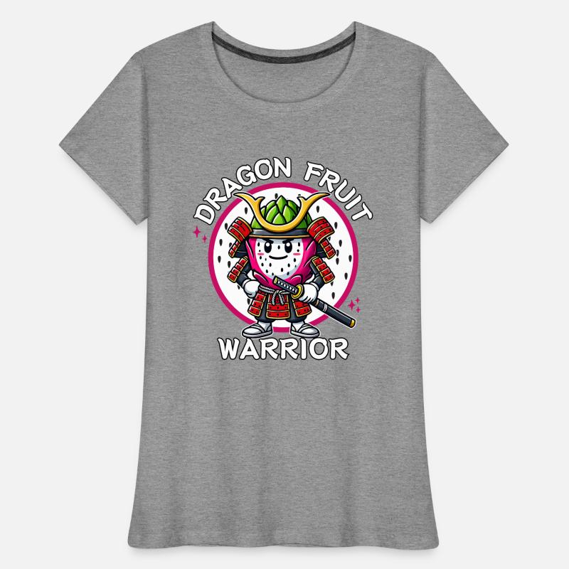 Must-have Dragon Fruit Warrior Samurai Frauen Premium Bio T-Shirt