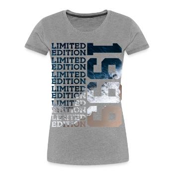 LIMITED EDITION 1999 27 JAHRE 27. GEBURTSTAG - Frauen Premium Bio T-Shirt - Grau meliert - Vorne - Mia (176cm)